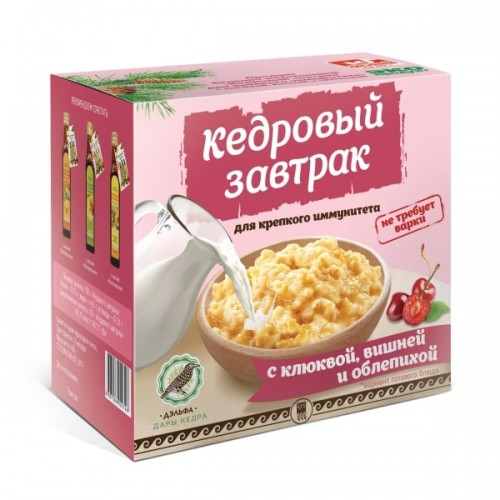 Купить Завтрак кедровый для крепкого иммунитета с клюквой, вишней и облепихой  г. Новосибирск  
