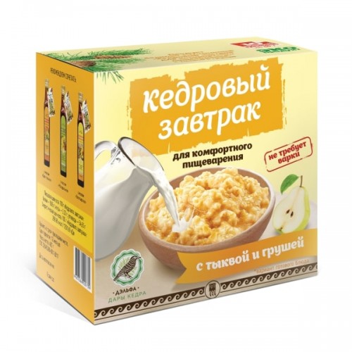 Купить Завтрак кедровый для комфортного пищеварения с тыквой и грушей  г. Новосибирск  